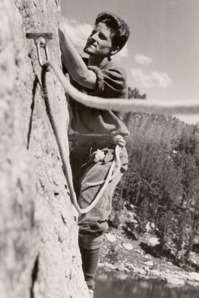 Norman beim Klettern in den Grand Tetons.
