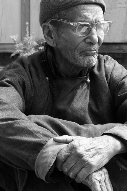 Alter Mann im Kinnaur-Tal; Himachal Pradesh.