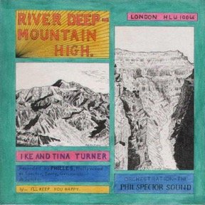 Hoppers Cover-Artwork für die Single River Deep-Mountain High von Ike & Tina Turner (1966).